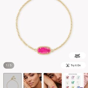 Kendra Scott Elaina Adjustable Chain Bracelet Azalea Illusion